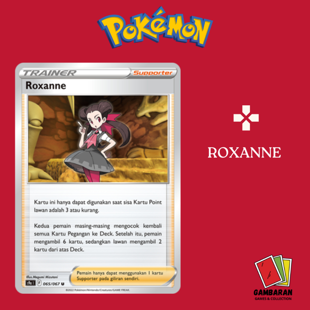 Roxanne S9a Kartu Trainer Supporter Pokemon Indonesia TCG