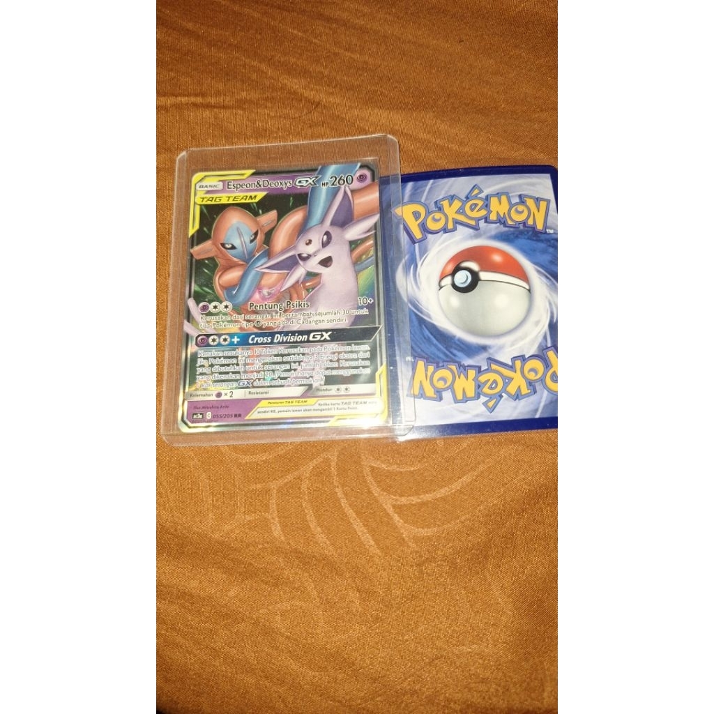 KARTU POKEMON TCG RR ESPEON&DEOXYS GX 055/205 RR