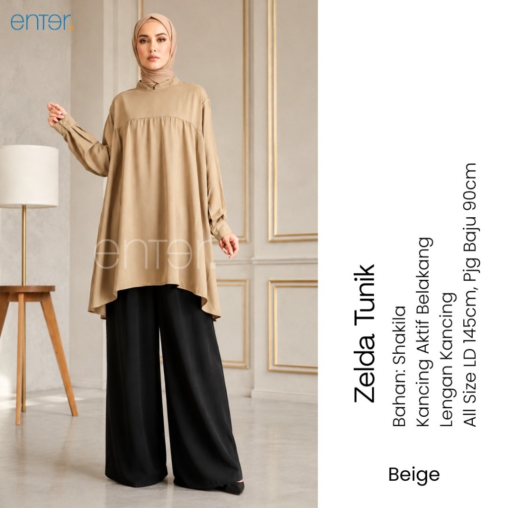 enter atasan jumbo wanita kekinian ld 145 zelda atasan motif polos mat shakila