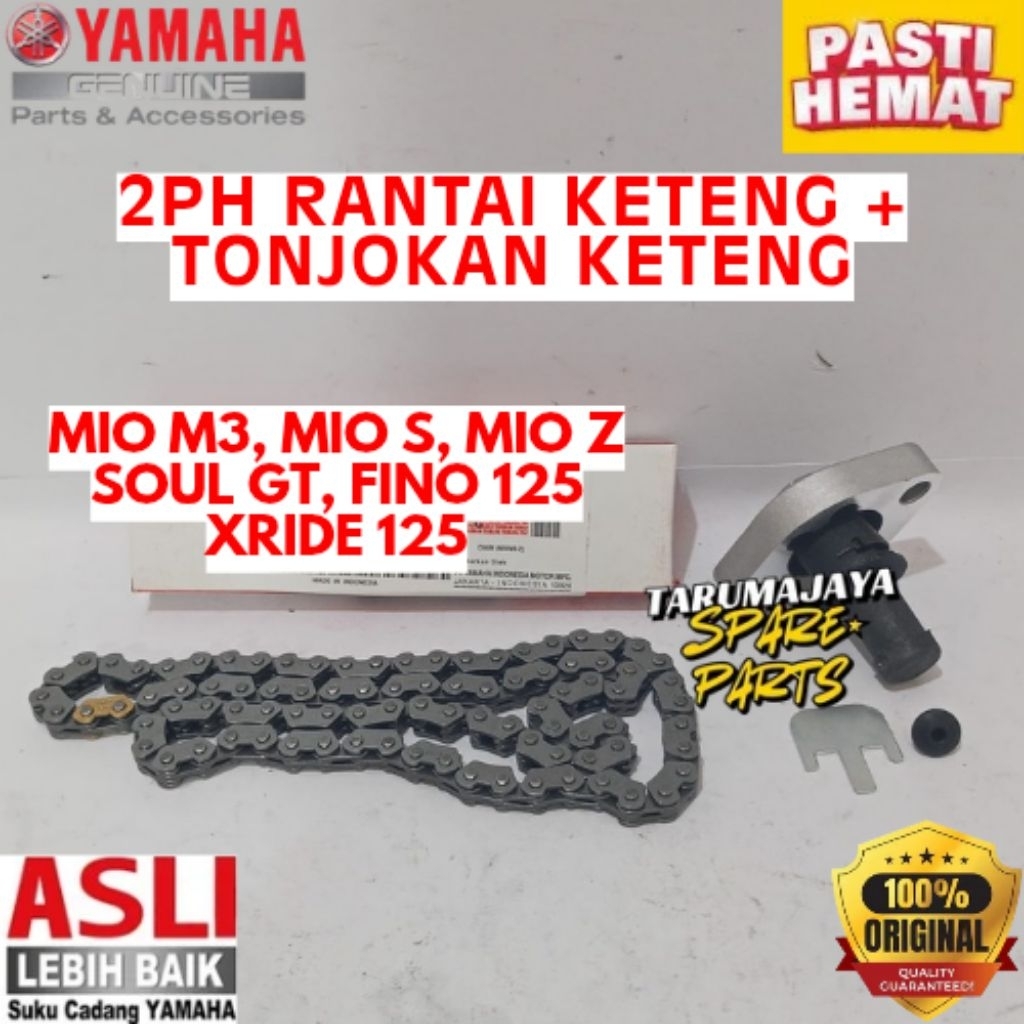 RANTAI KETENG + TONJOKAN KETENG ORIGINAL YAMAHA KODE 2PH, RANTAI KETENG + TONJOKAN KETENG MIO M3, RA
