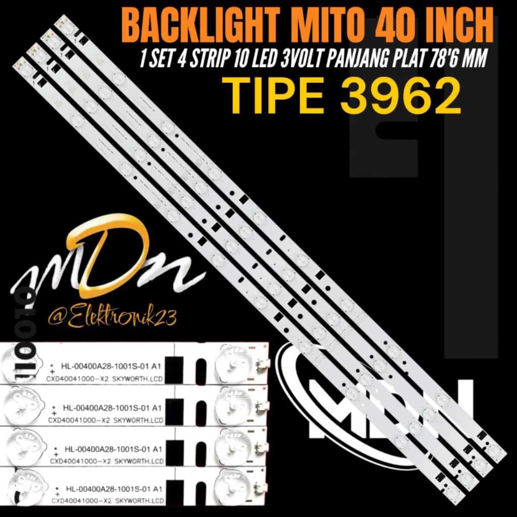 BACKLIGHT TV LED MITO 40 INCH 3962 BACKLIGHT 40 INCH MITO
