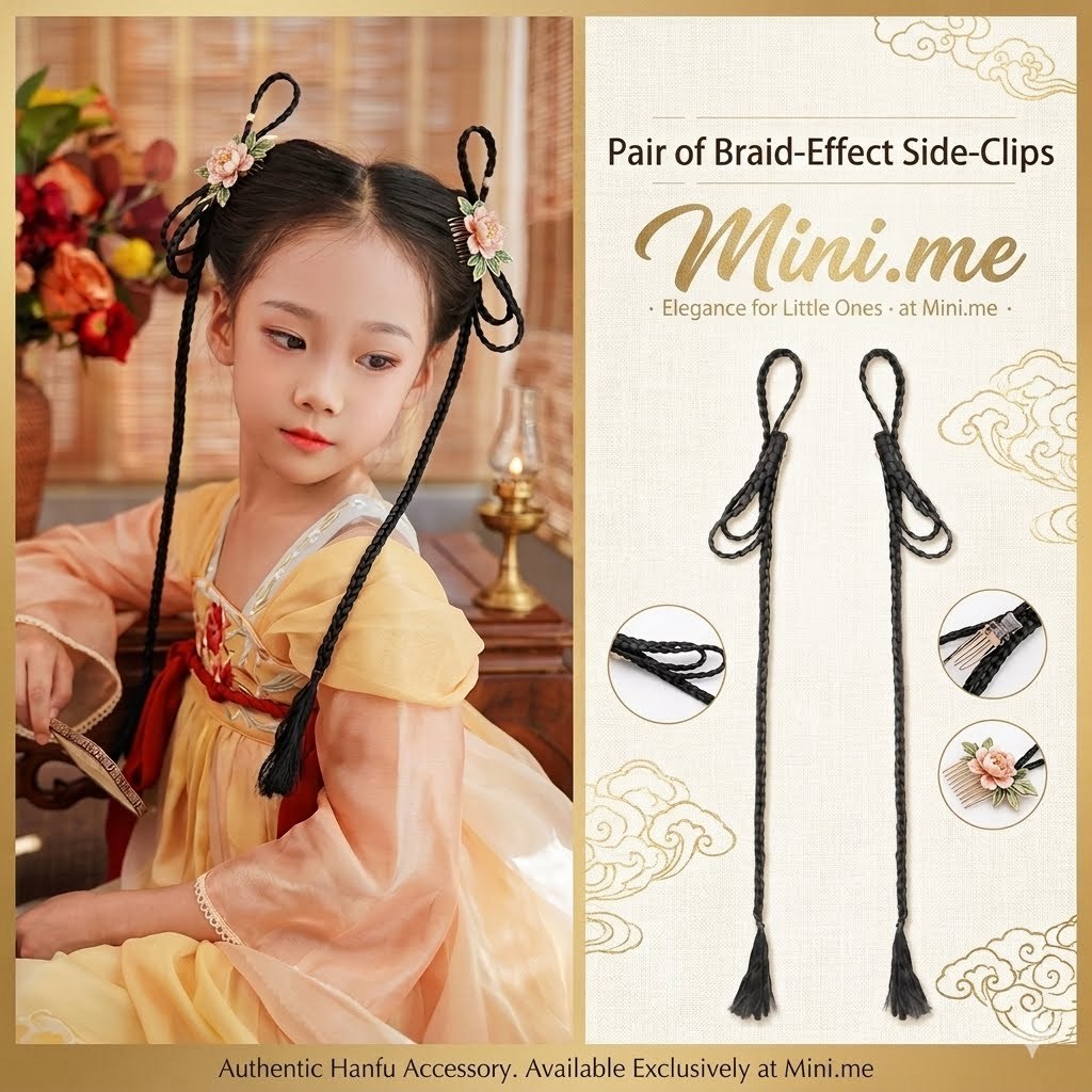 [MiniMe] Wig Rambut Palsu Motif Hanfu / Wig Rambut Panjang / Rambut Palsu Cantik Panjang Anak Peremp