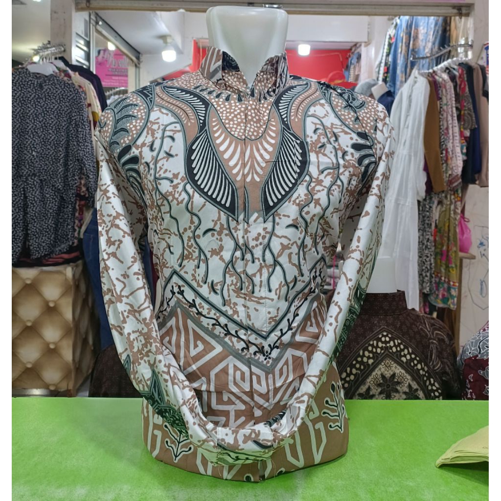 kemeja batik pria murah Medan panjang pendek