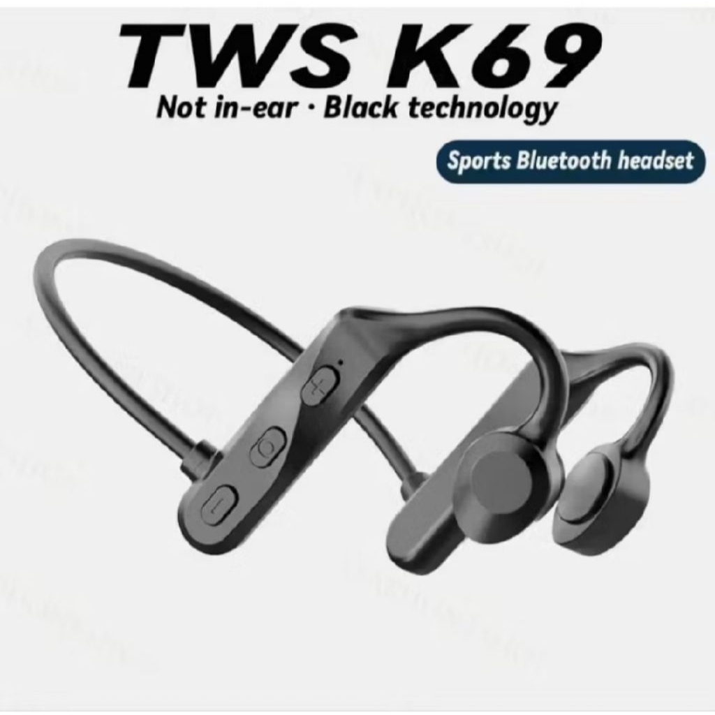 headset bluetooth tws k69 sport bone conduction