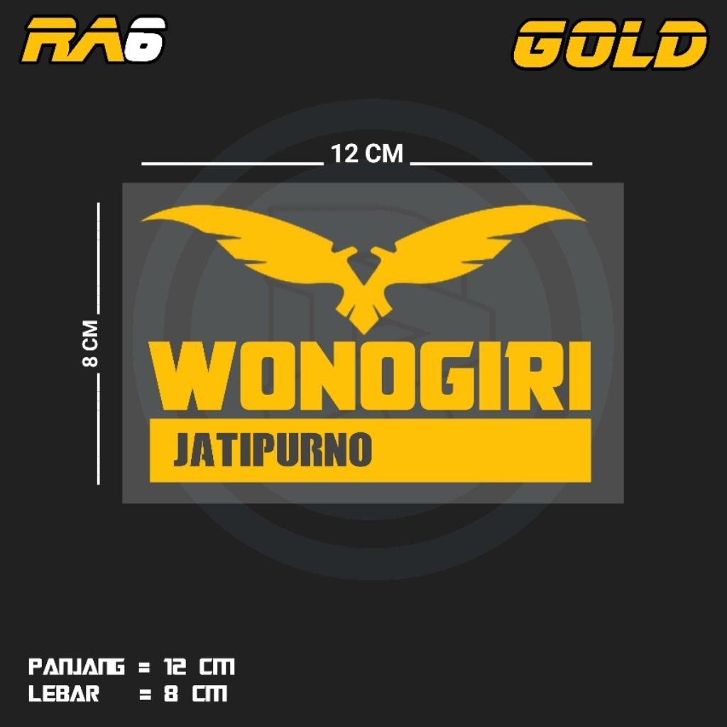 STIKER CUTTING TULISAN WONOGIRI JATIPURNO | RA6 KEC