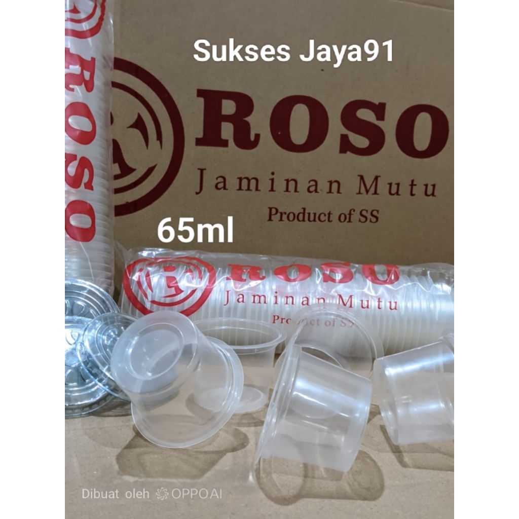 Harga perdus Cup Jelly Agar Puding 50ml 65ml 130ml + Tutup Isi 2000set / Cup Plastik Puding