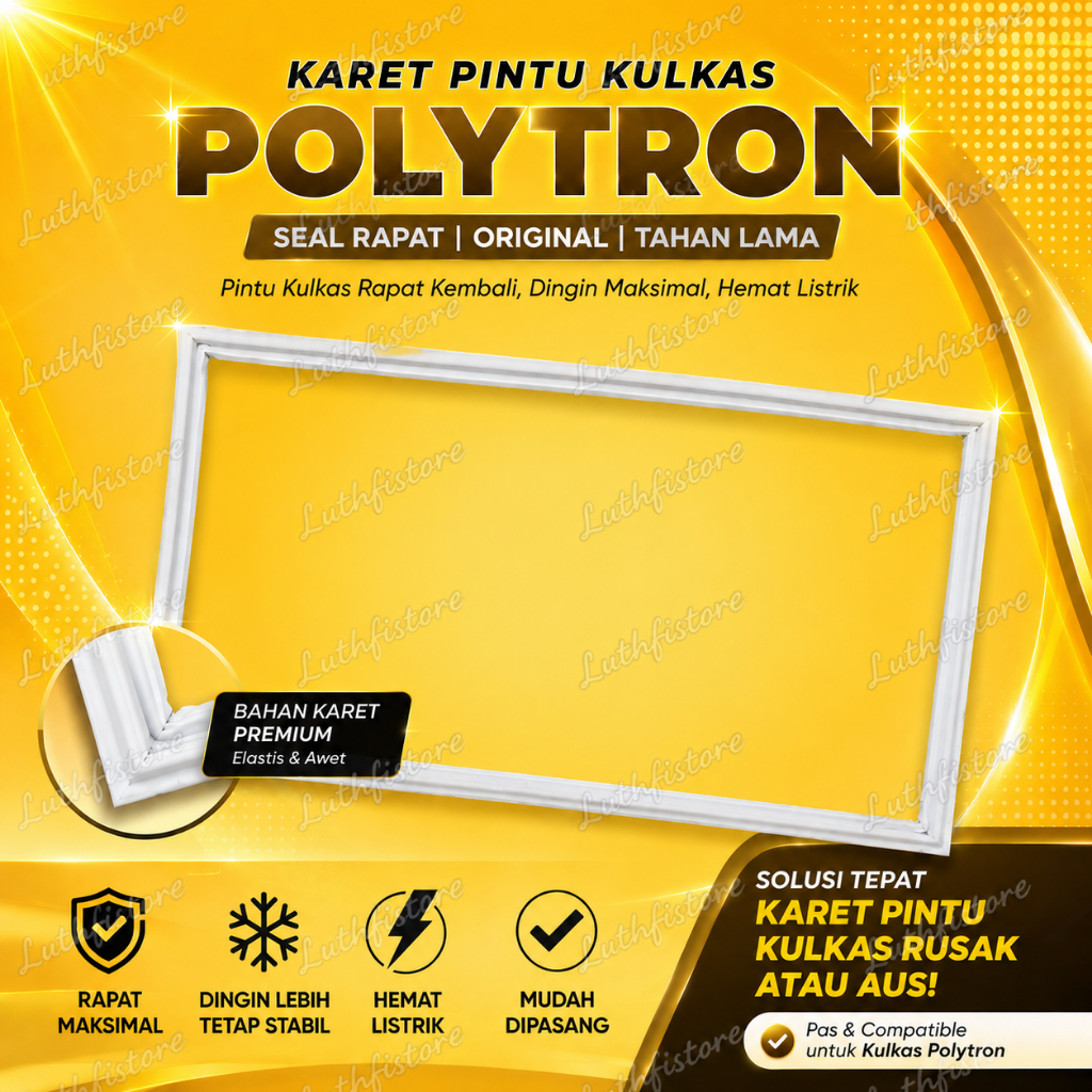 Karet Pintu Kulkas Polytron PR15 PR16 PR17 PR18 | Gasket Seal Magnet Kulkas Polytron Original Presis