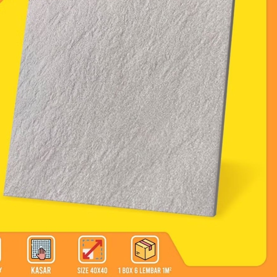 Keramik Lantai Kasar Grey 40x40