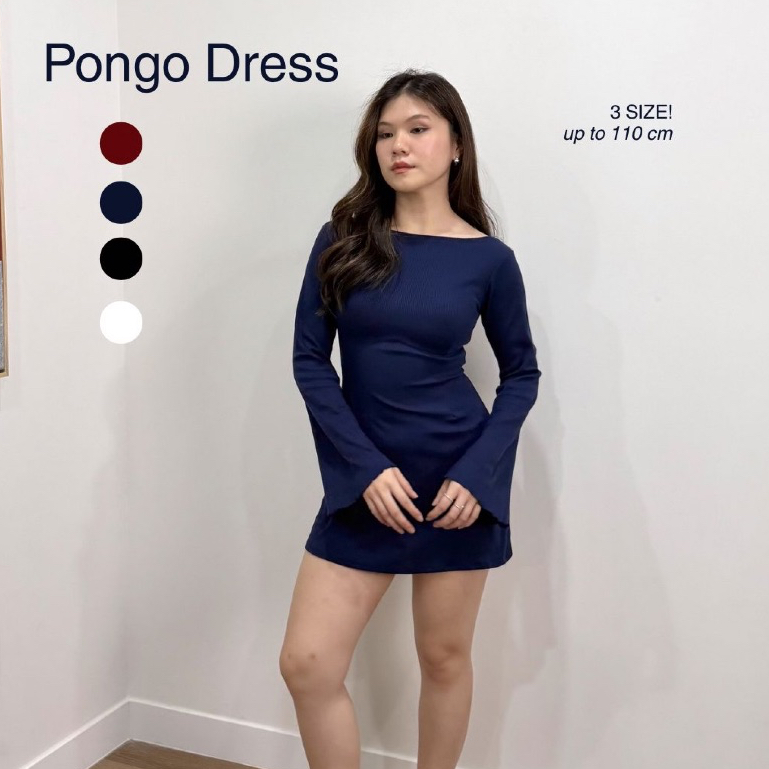 Mini Dress Pongo Knit Dress Pendek wanita lebaran || Evare Studio