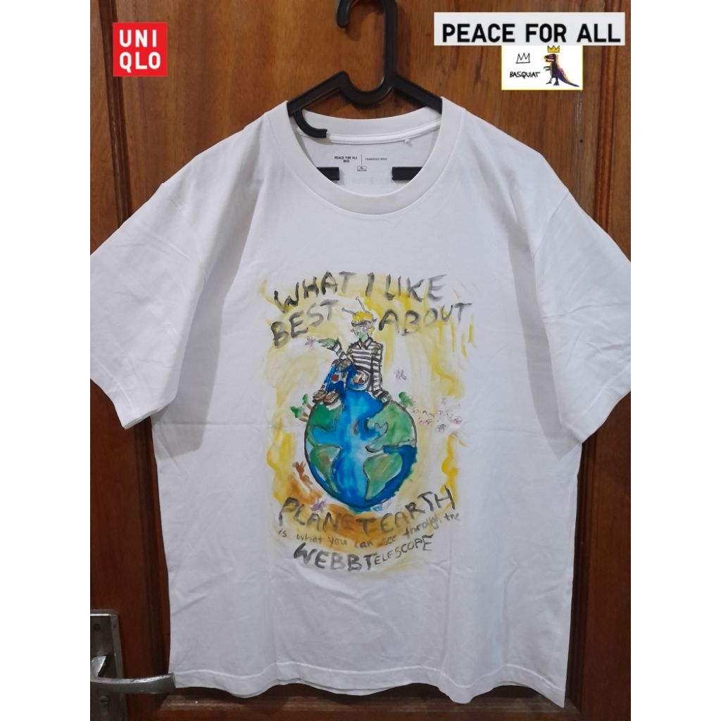 Kaos Tshirt Uniqlo UT x JMB Peace For All art.  preloved/second/vintage