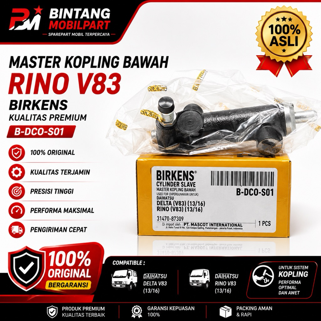 Master Kopling Bawah Delta V83 13/16 - Rino V83 Birkens Original 100%