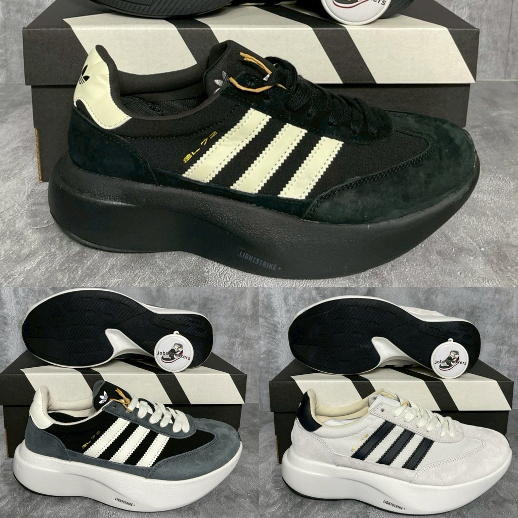 Sepatu Adidas SL72 Pro SL 72 Black White Grey