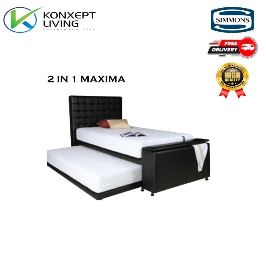 SIMMONS Springbed 2in1 Type MAXIMA [ FULLSET ORIGINAL HEAD & BASE ]