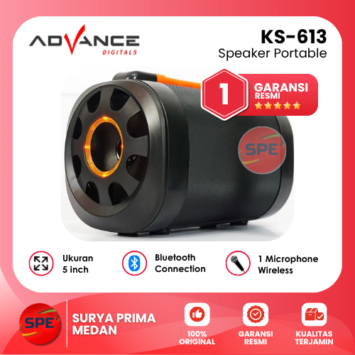 SPEAKER PORTABLE ADVANCE UKURAN 5 INCH KS-613 / KS613 GARANSI RESMI (MEDAN)