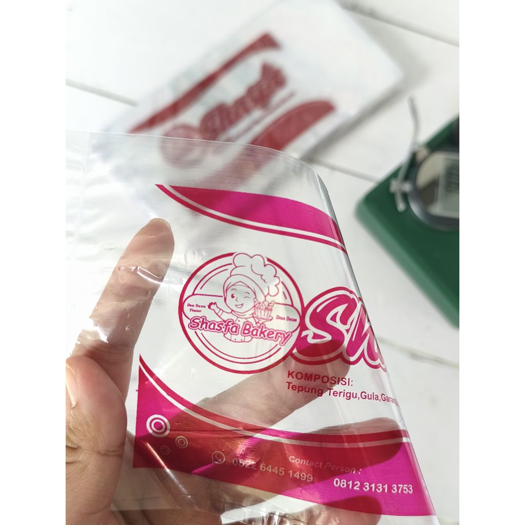 Custom Plastik Sablon, Sablon Plastik, Plastik Roti, Tempe, Tahu, Snack