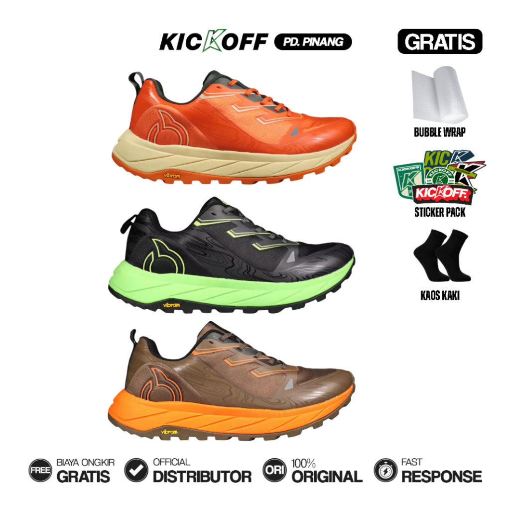SEPATU TRAIL RUN ORTUSEIGHT / SEPATU LARI TRAIL ORTUSEIGHT ANDES FREE KAOS KAKI