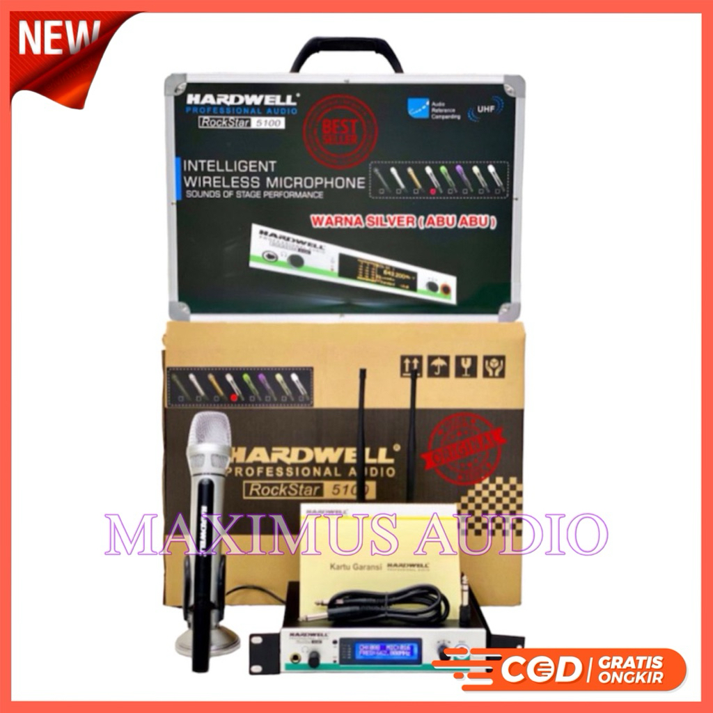Promo Mic Wireless Hardwell Rockstar 5100  Free Koper Asli Original Hardwell 5100 Gold Edition Origi