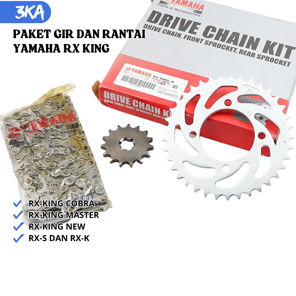 Gear Set Komplit Yamaha RX King - Gigi Rantai Tarik RX King Master New - Gir Set Rantai Yamaha RX Ki