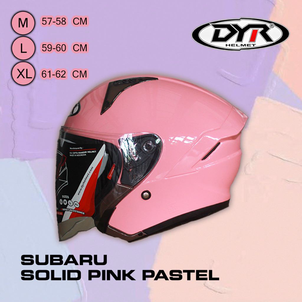 CLEARANCE SALE DYR SUBARU PINK PASTEL -MINOR FLOW-HELM SNI-HELM KEREN