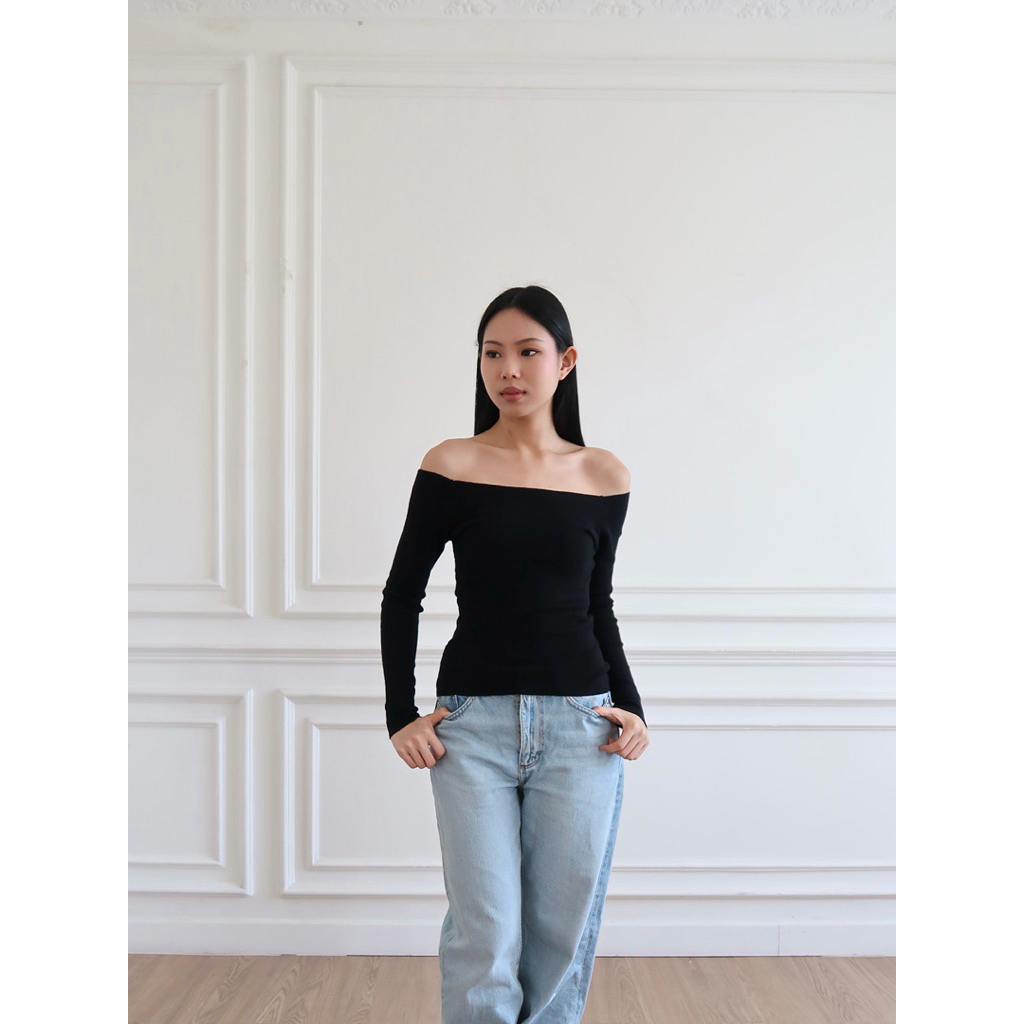 DAYWITHROSE - Lucie Knit Top / Off Shoulder Knit Top