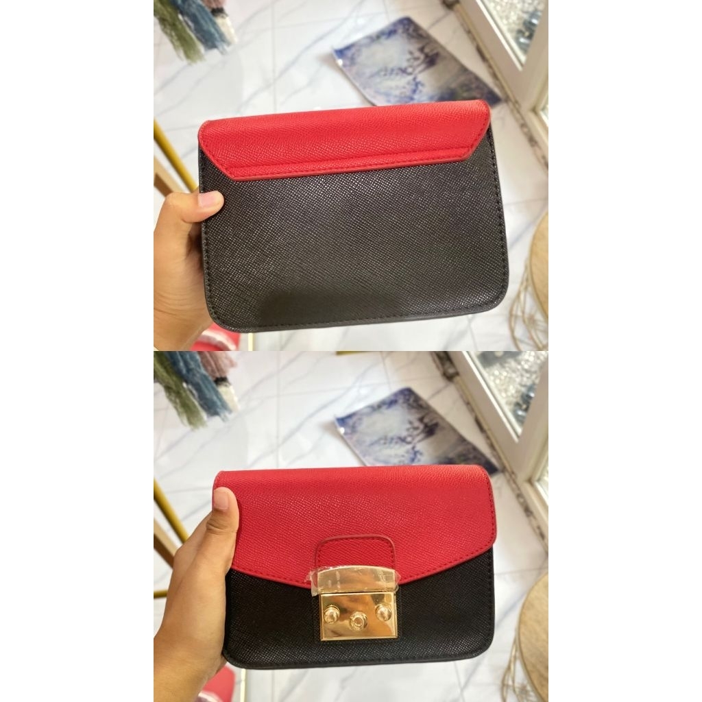 Tas Selempang Wanita Mini Saffiano -TWO TONE