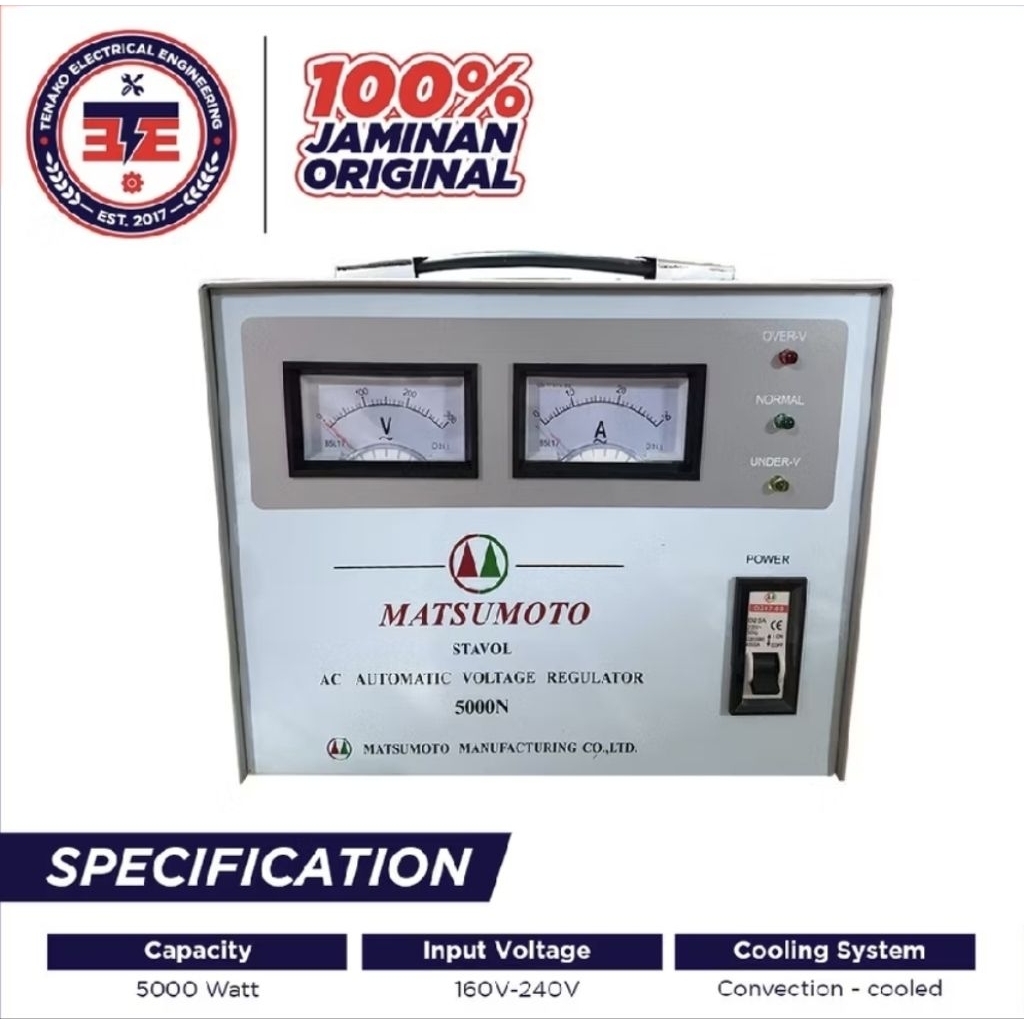 stavol listrik matsumoto 5000watt  stabilizer 5000N