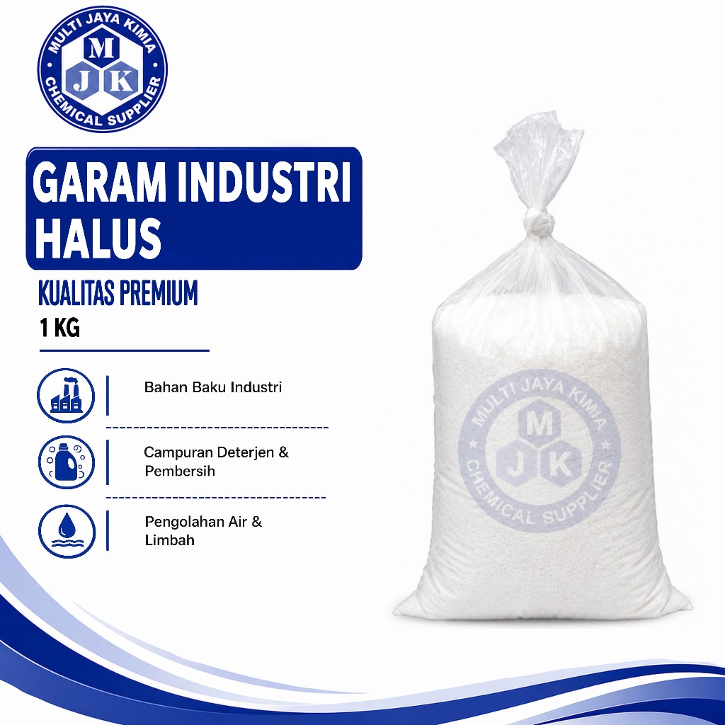 Garam Industri Halus / Natrium Klorida / Nacl 1Kg