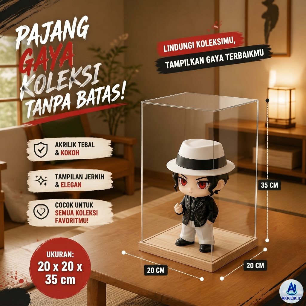 Acrylic Logic -  Display Box Bahan Akrilik Tebal 2 mm untuk pajangan Hadiah Seserahan Lamaran Bisa C