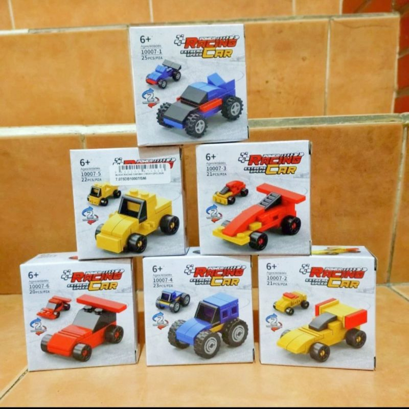 Brick Pingao Blocks Dinosaur World 10006 Power Racing Extreme Speed Car 10007 Truck engineering 1000
