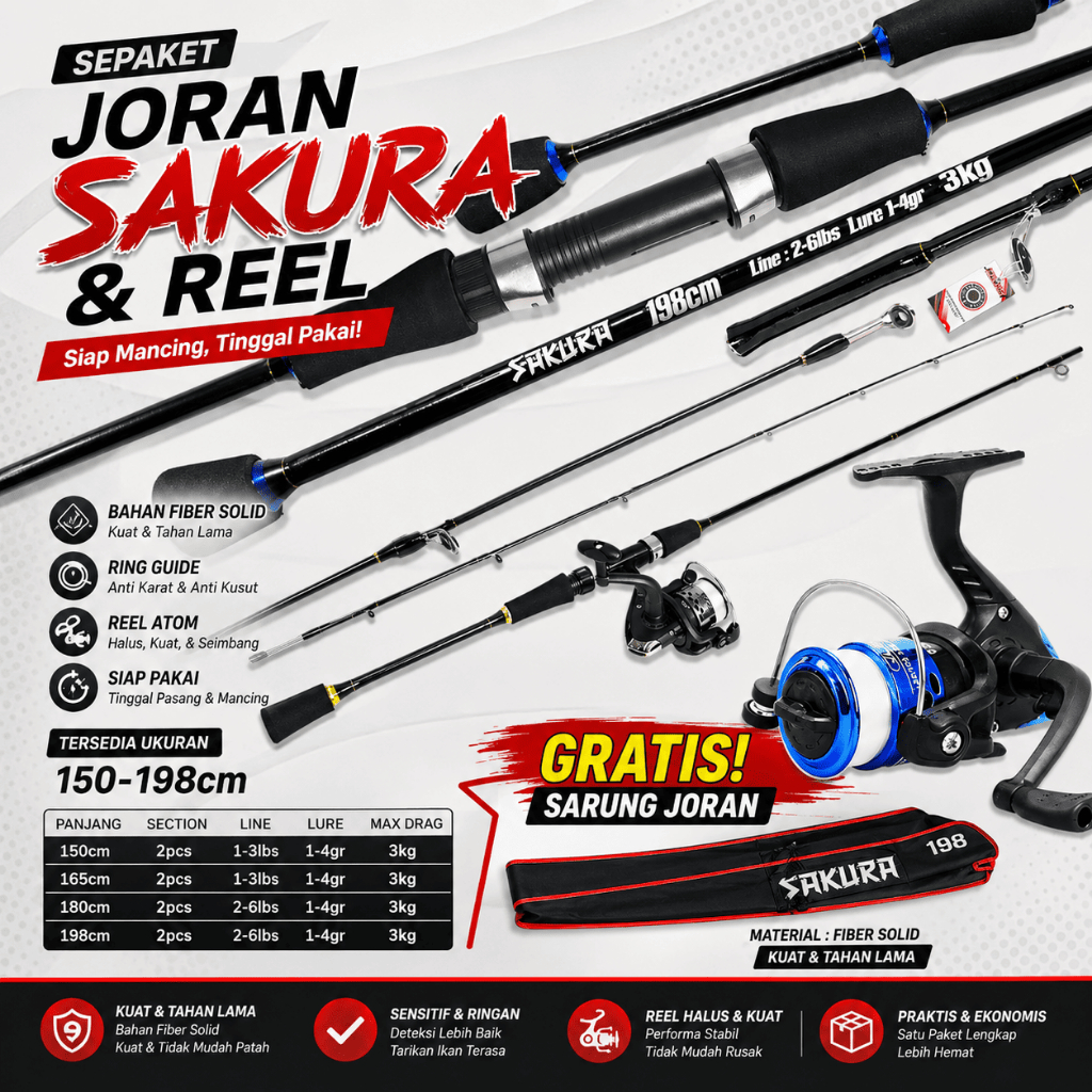 SATU SET JORAN UL AJIRO SAKURA FIBER SOLID