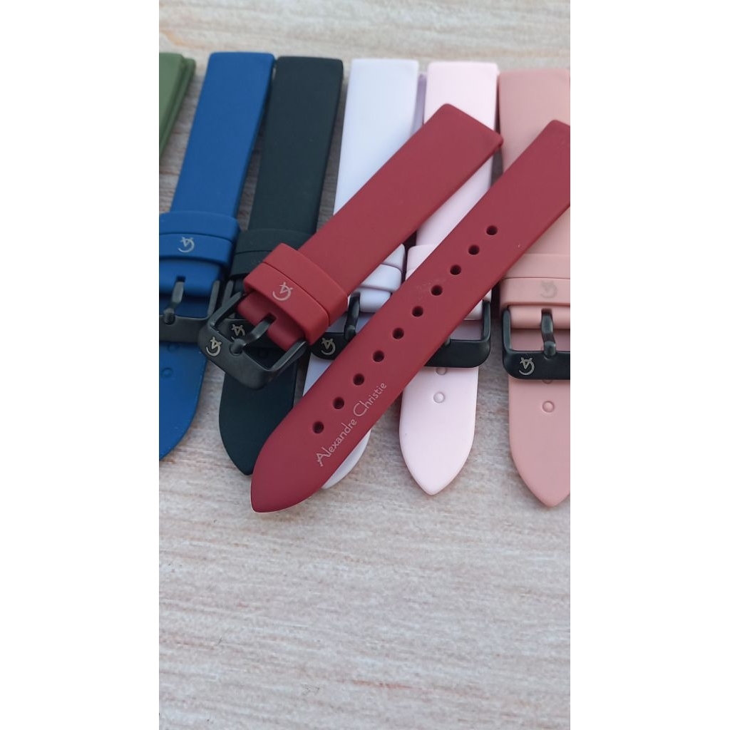 tali jam Alexandre Christie logo rubber strap Alexandre Christie tali jam Alexandre Christie logo Ru