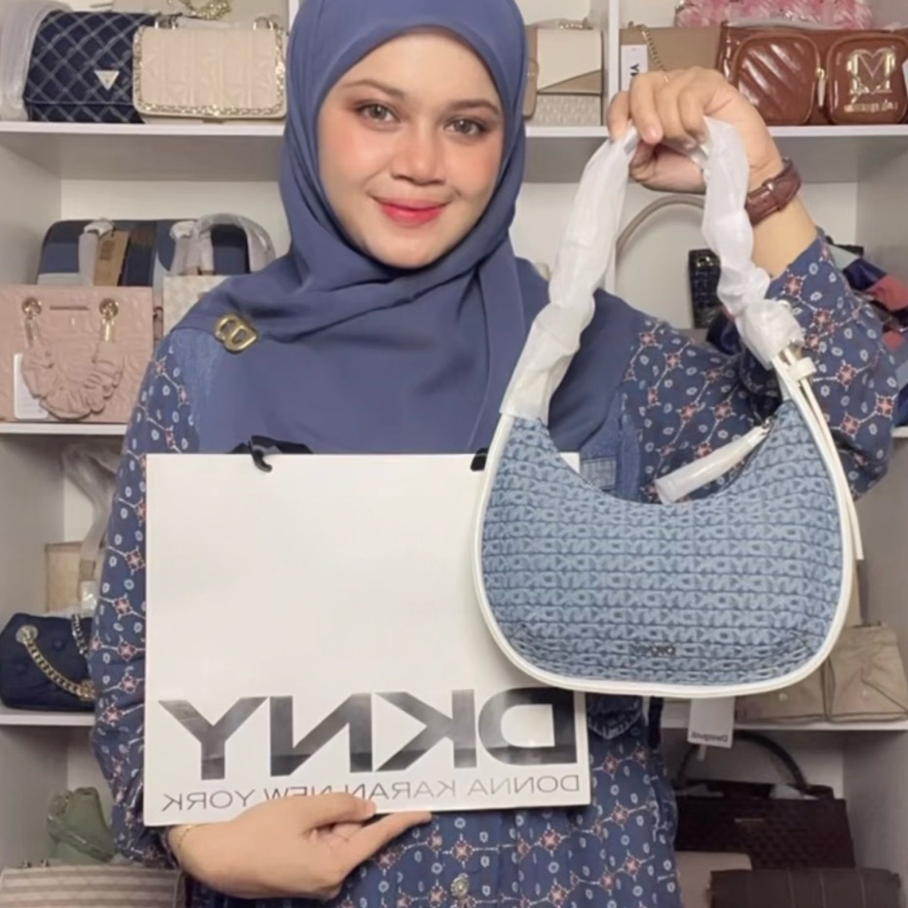 DKNY Thyme Shoulder Bag - Denim/White Logo Original