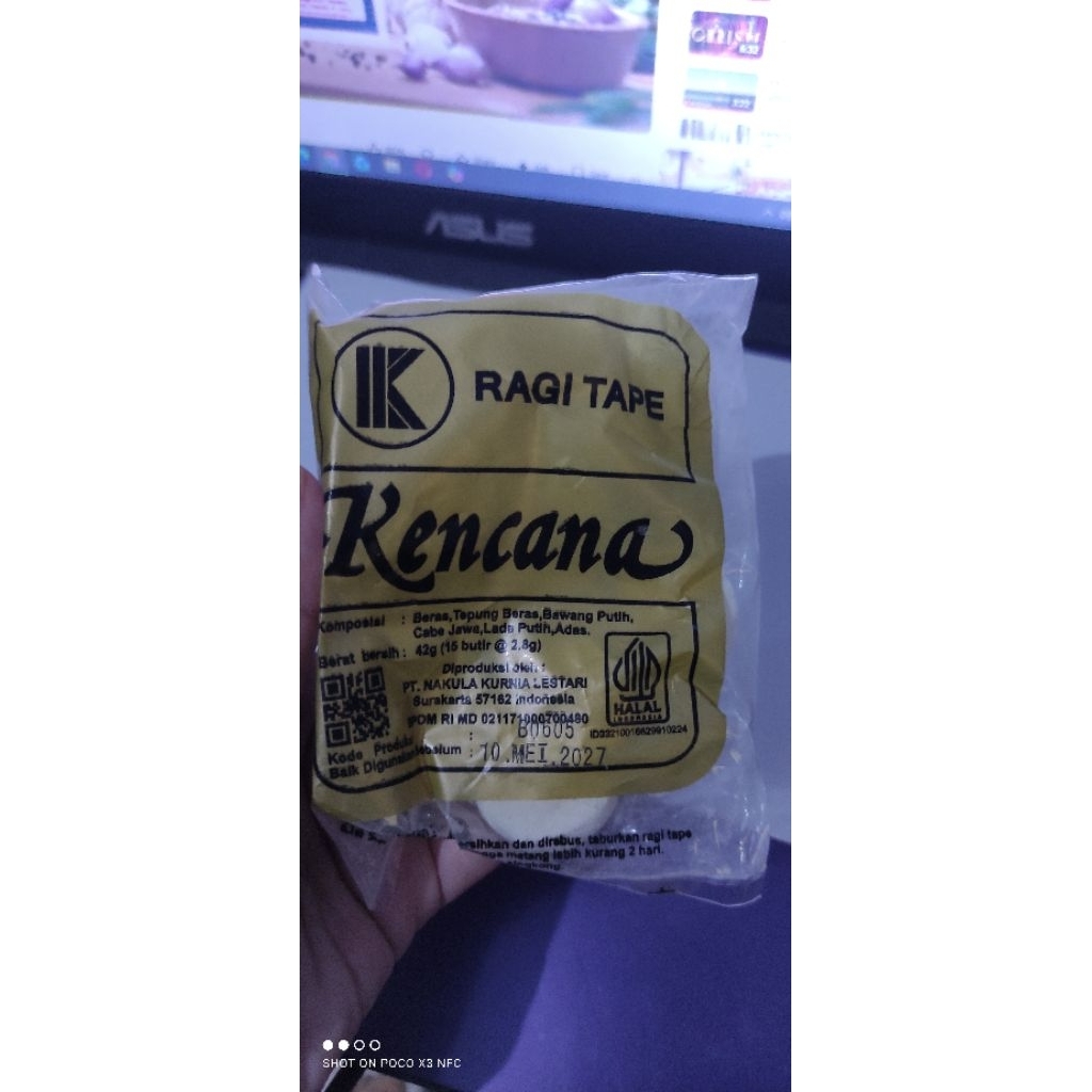 TERMURAH RAGI TAPE KENCANA ISI 15 BUTIR MANIS UNTUK SINGKONG KETAN TAPE PAKAN SEMUT JEPANG KUALITAS 
