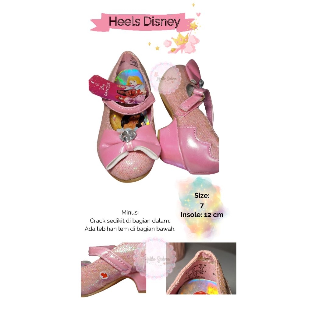 SEPATU HEELS ANAK DISNEY PRINCESS