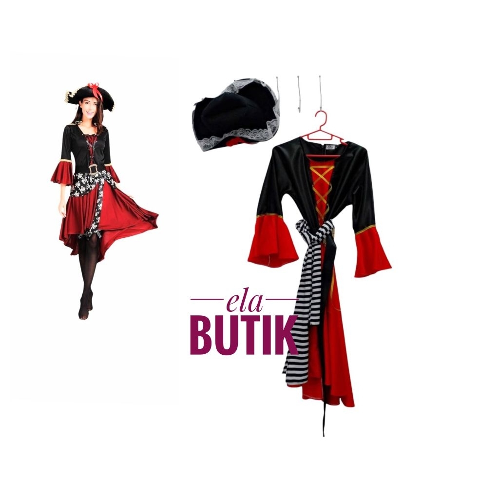 kostum bajak laut dewasa pirates-kostum Halloween bajak laut -pirates wanita dewasa