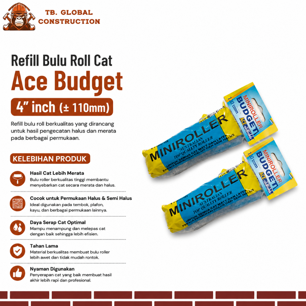 Refill Roll Kecil Ace Oldfield 110mm Isi Roll Kecil Ace Oldfield 110mm