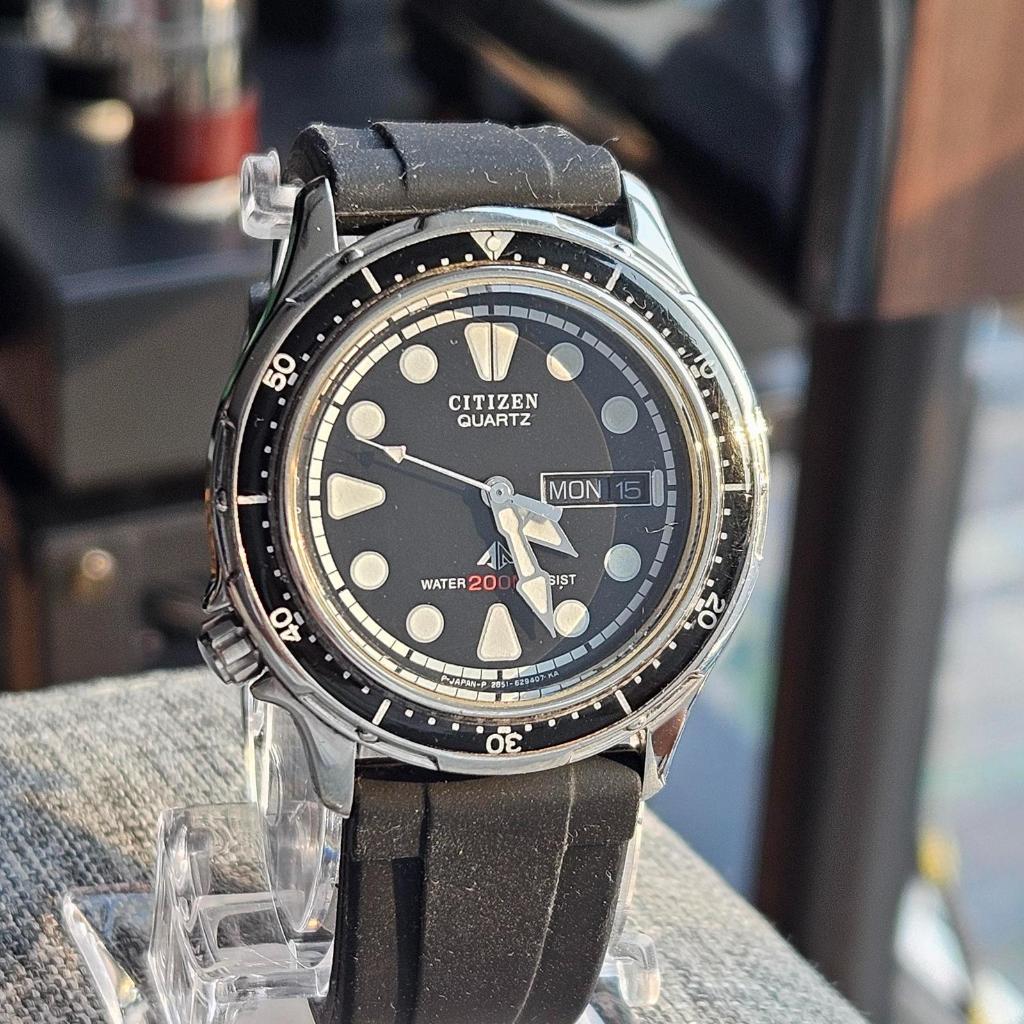 Citizen Diver 2854 quartz 1990s 200 meter vintage rare model jam tangan pria
