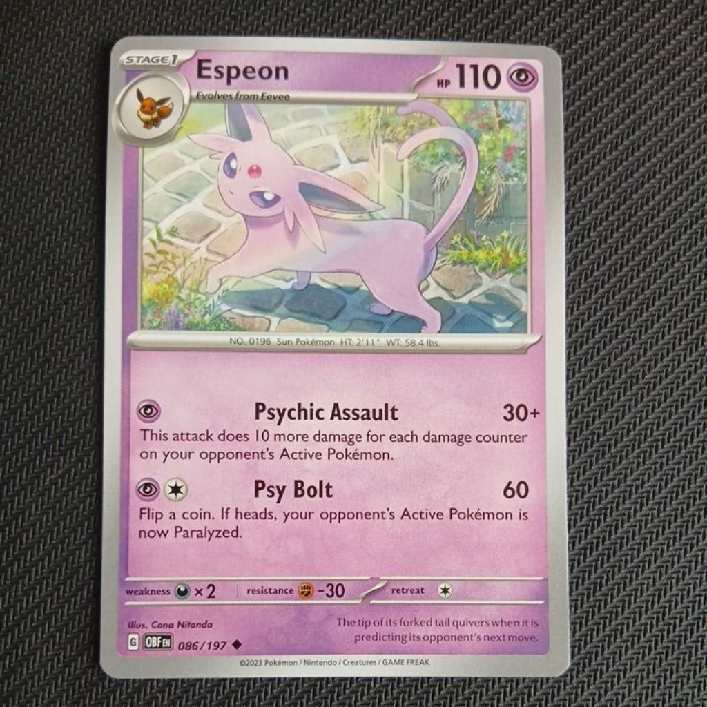 POKEMON ESPEON OBSIDIAN FLAMES NON FOIL SINGLES