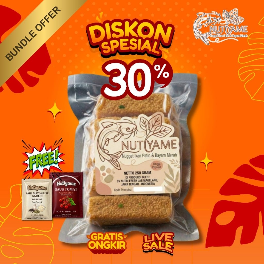 Nutiyame Nugget Ikan Patin & Bayam Merah