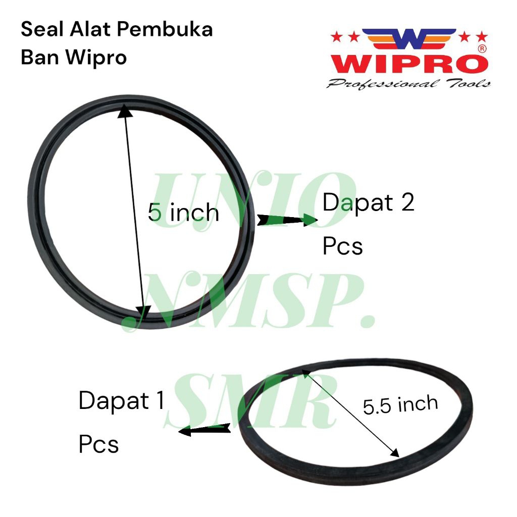 1 set isi 3 pcsSeal Alat Pembuka Ban Wipro 5 Inch dan 5.5 Inch Karet Seal Tire Changer Wipro Suku Ca