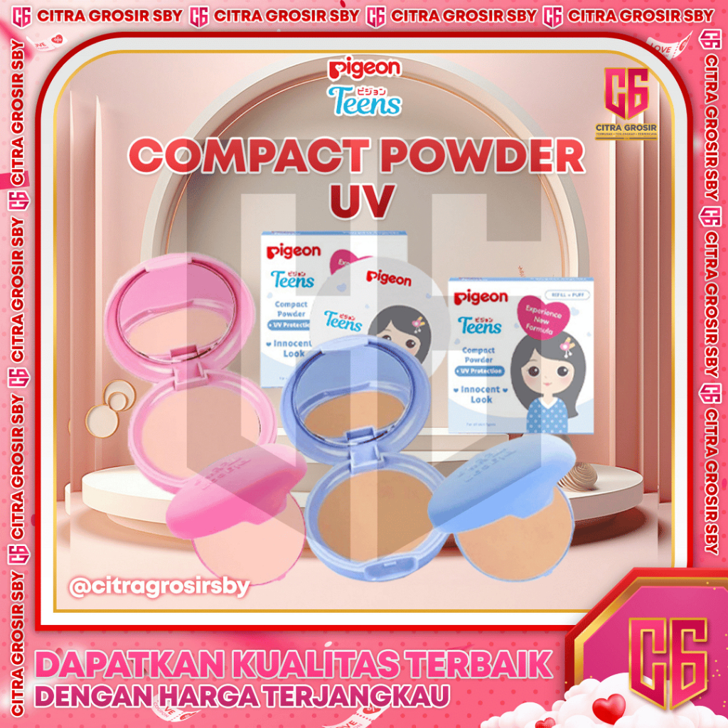 PIGEON Teens Compact Powder + UV Protection || PIGEON Teens Refill Compact Powder