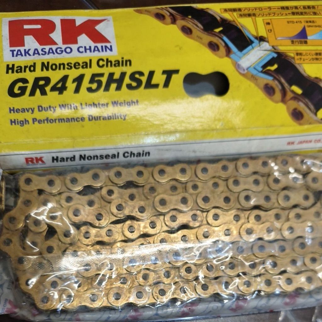 rantai rk takasago malaysia racing 415hslt-120L universal berbagai motor rk chain