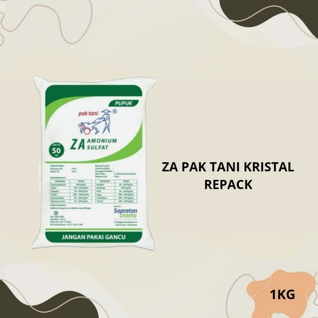 Pupuk Za Kristal Pak Tani Repack 1 Kg