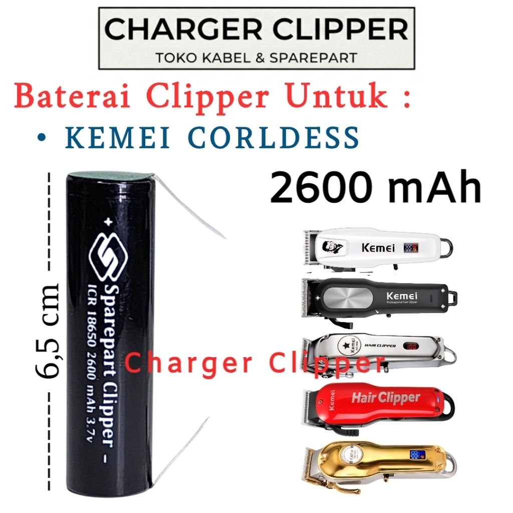 Baterai Mesin Cukur Kemei 809A 1986 1996 Battery Clipper Cordless #BateraiHitam