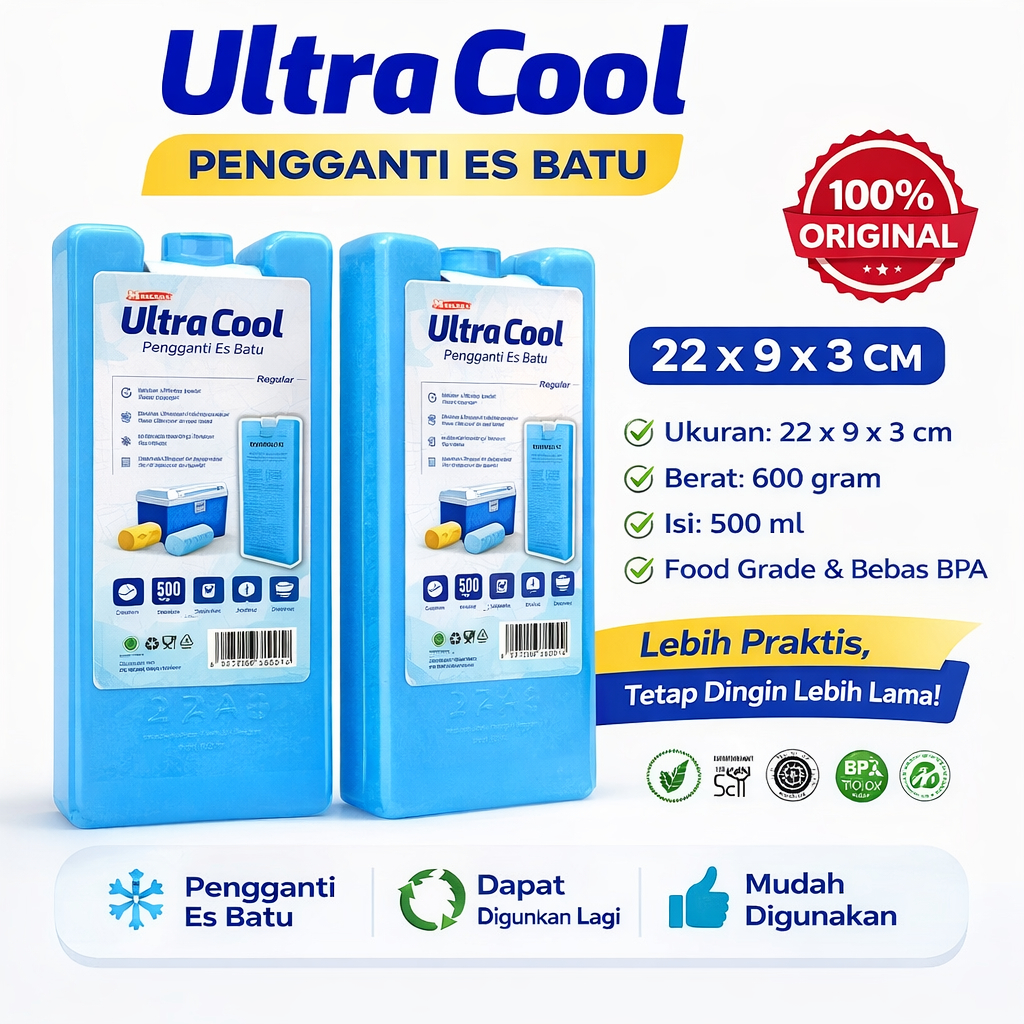 ICE PACK AIR COOLER SHARP / ICE PACK UNTUK ES KRIM / BLUE ICE PACK