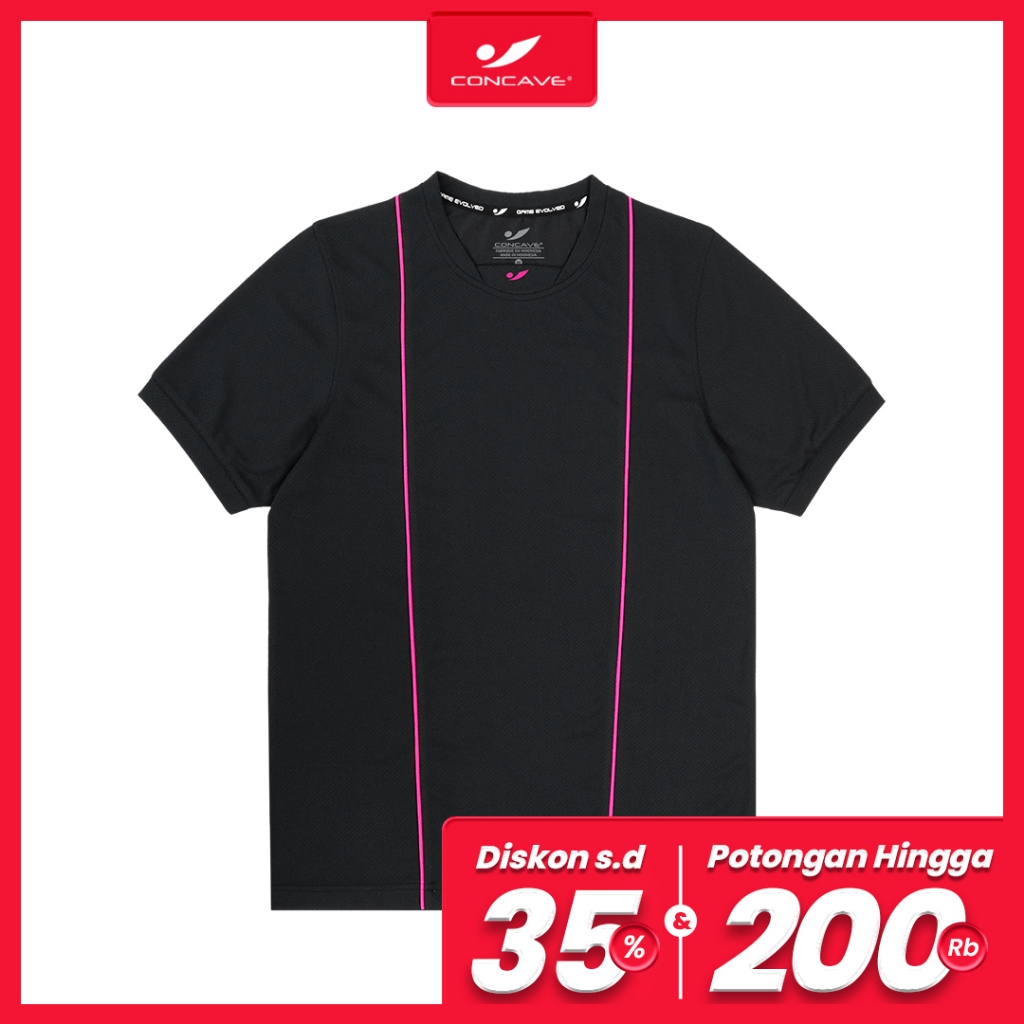 Concave x JLingz Performance Jersey Top - Black/Pink - Baju Jersey Sepak Bola Futsal Hitam Pink Pria