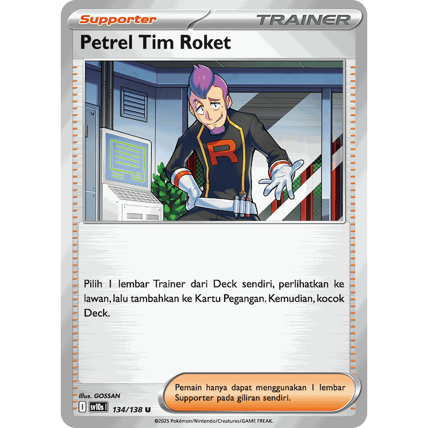 Kartu Pokemon Petrel Tim Roket 179/193 U - MA3 I TCG Indonesia