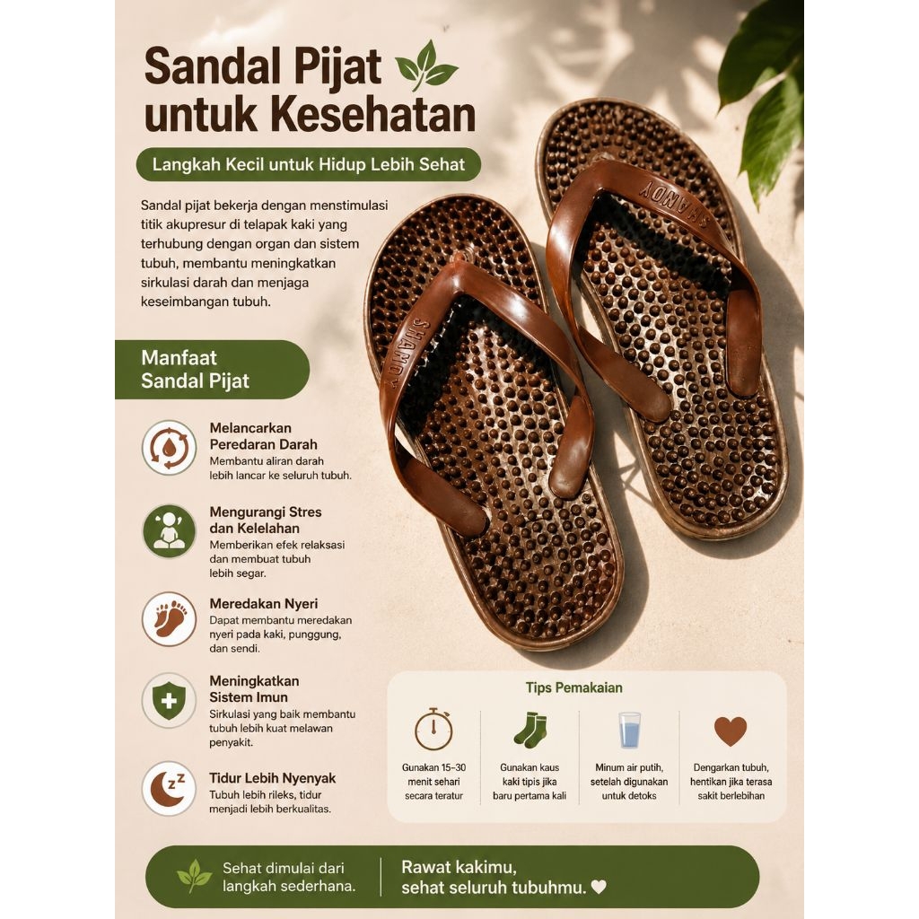 sandal  refleksi ,solusi pegal linu dan sering kesemutan/sandal wudhu