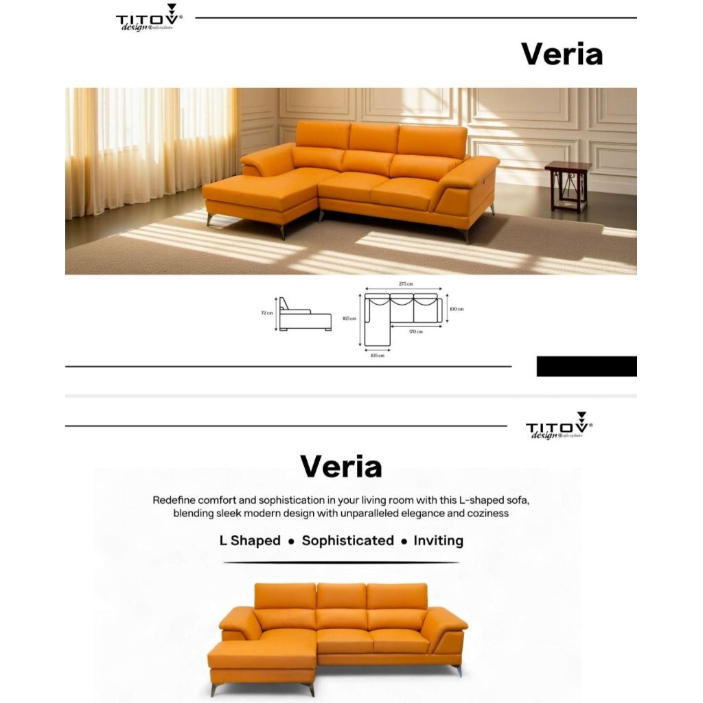 Sofa Titov L Veria - Sofa Minimalis - Sofa L Medan