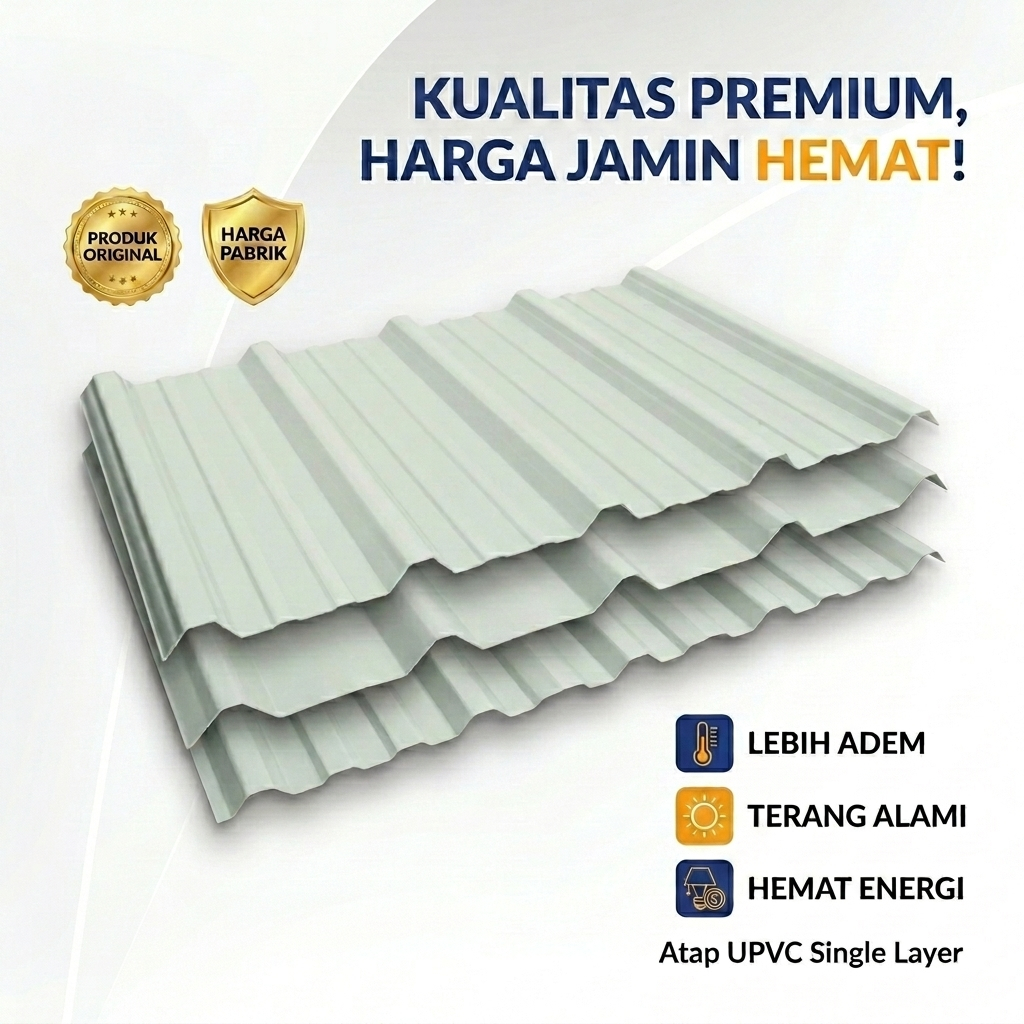ATAP UPVC SINGLE LAYER PUTIH